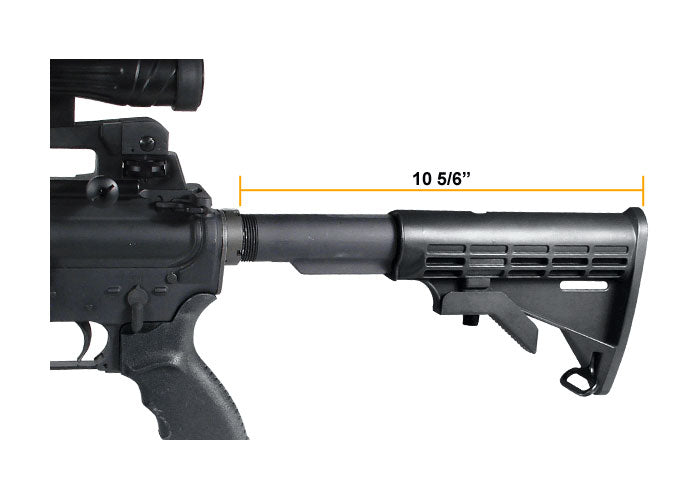 UTG PRO 6-Position Mil-Spec Stock Assembly, Made in USA, Black