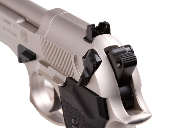 Beretta 92FS, Nickel, Black Grips - Caliber 0.177 - FPS 425