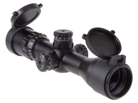 UTG 3-12x32 AO Bug Buster Rifle Scope, Mil-Dot Reticle, 1/3 MOA, 1" Tube, Medium Weaver Rings