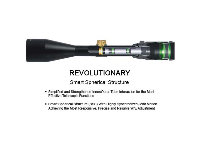 2-7x44 AO Accushot Scout SWAT Rifle Scope, EZ-TAP, Ill. Mil-Dot Reticle, 1/4 MOA, 30mm Tube, Weaver Rings