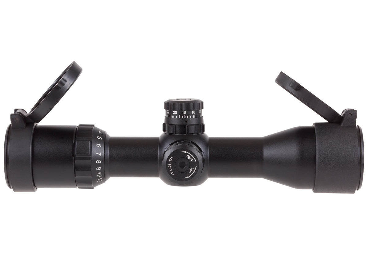 UTG 3-12x32 AO Bug Buster Rifle Scope, Mil-Dot Reticle, 1/3 MOA, 1" Tube, Medium Weaver Rings