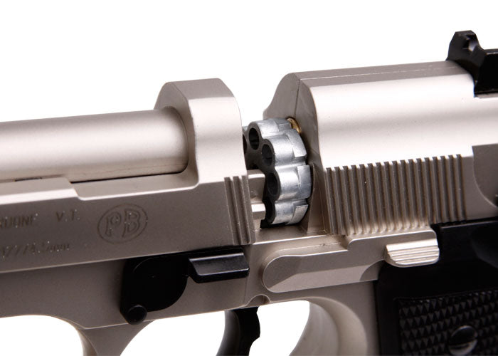 Beretta 92FS, Nickel, Black Grips - Caliber 0.177 - FPS 425