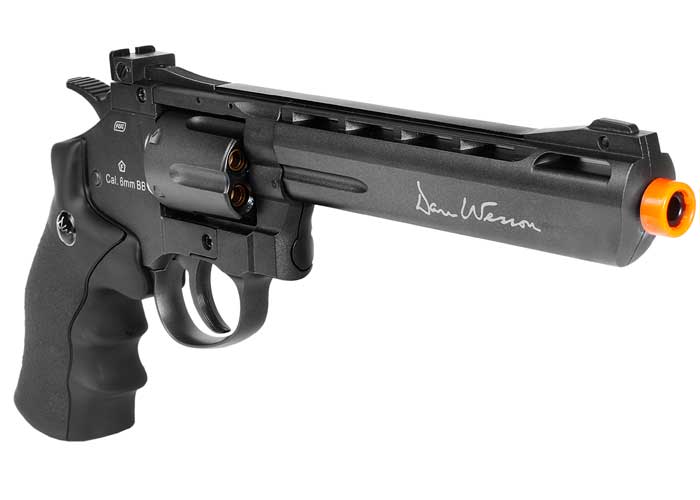 Dan Wesson 6" CO2 Airsoft Revolver, Grey - Caliber 0.24 - FPS 450