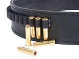 Gun Belt, 36-40&quot; Waist, .38-Cal Loops, 2.5&quot; Wide, Black Leather