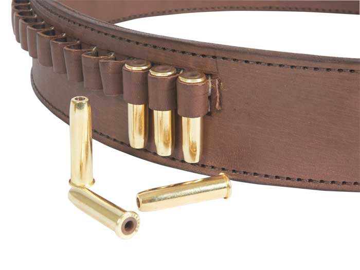 Gun Belt, 48-52" Waist, .38-Cal Loops, 2.5" Wide, Chocolate Leather