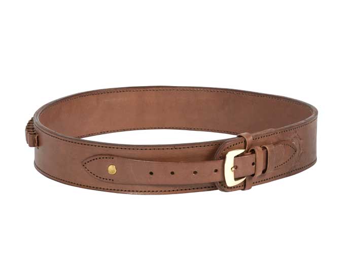 Gun Belt, 36-40" Waist, .38-Cal Loops, 2.5" Wide, Chocolate Leather