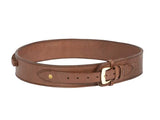 Gun Belt, 36-40&quot; Waist, .38-Cal Loops, 2.5&quot; Wide, Chocolate Leather