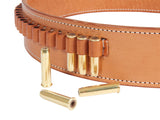 Gun Belt, 48-52&quot; Waist, .38-Cal Loops, 2.5&quot; Wide, Natural Leather