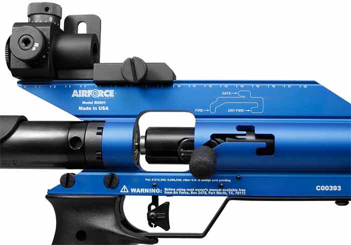 AirForce Edge in Blue, Front & Rear Sights - Caliber 0.177 - FPS 530