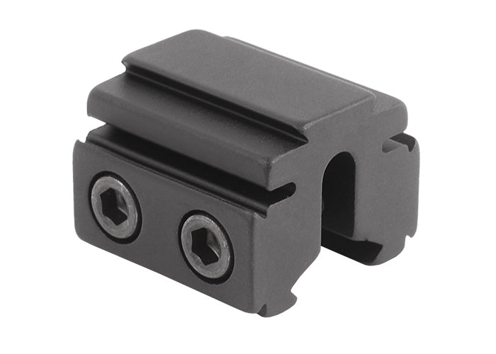BKL Single 3/8" or 11mm Tri-Mount Dovetail Riser Mount, 1" Long, Black