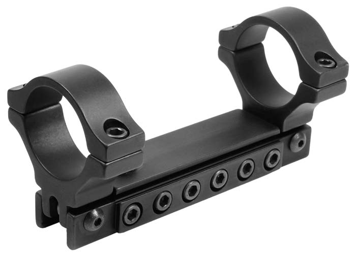 BKL 1-Pc Adjustable Scope Mount, 1" Rings, 3/8" Dovetail, Black