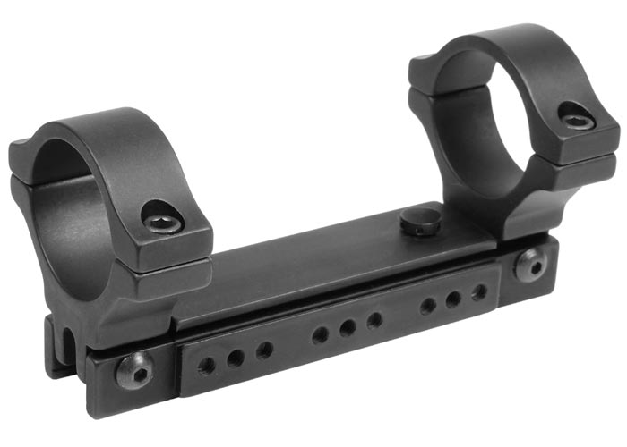 BKL 1-Pc Adjustable Scope Mount, 1" Rings, 3/8" Dovetail, Black