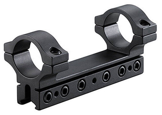 BKL 1-Pc Mount, 4" Long, 1" Rings, 3/8" or 11mm Dovetail, 6 Base Screws, .007 Drop Compensation, Matte Black