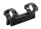 BKL 1-Pc Mount, 4" Long, 1" Rings, 3/8" or 11mm Dovetail, 6 Base Screws, Matte Black