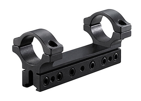 BKL 1-Pc Mount, 4" Long, 1" Rings, 3/8" or 11mm Dovetail, 6 Base Screws, Matte Black