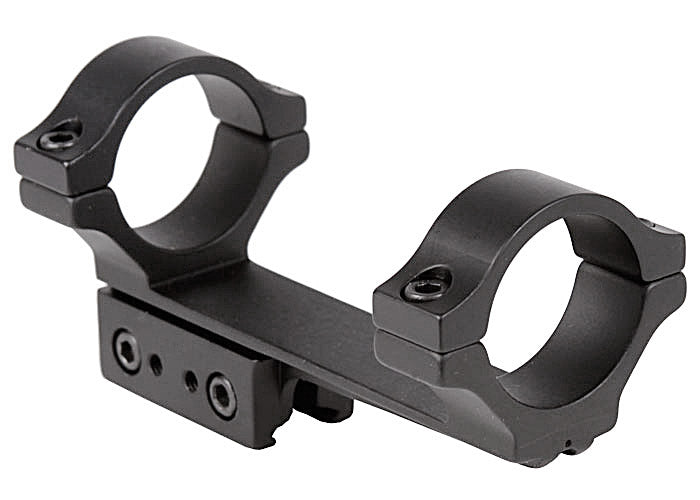 BKL 1-Pc Mount, 30mm Rings, 3/8" or 11mm Dovetail, 4" Long, Offset, Matte Black