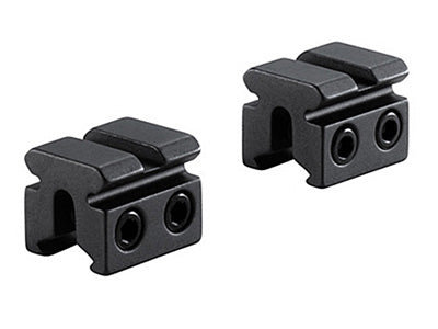 BKL 2-Pc 3/8" or 11mm Dovetail to Weaver Adapter, 1" Long, Matte Black