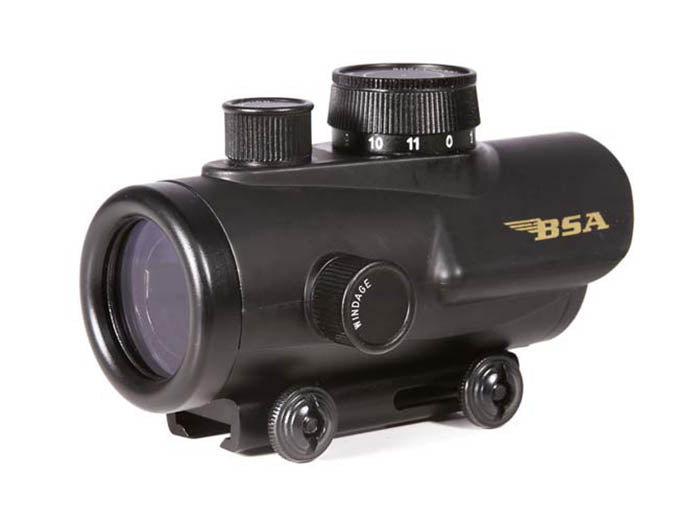 BSA 30mm Red Dot Sight, 3/8" and Weaver Mount