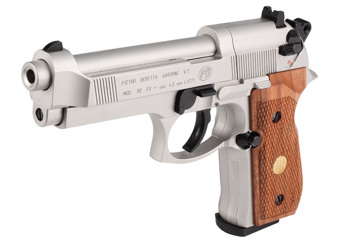 Beretta 92FS, Nickel Air Gun - Caliber 0.177 - FPS 425
