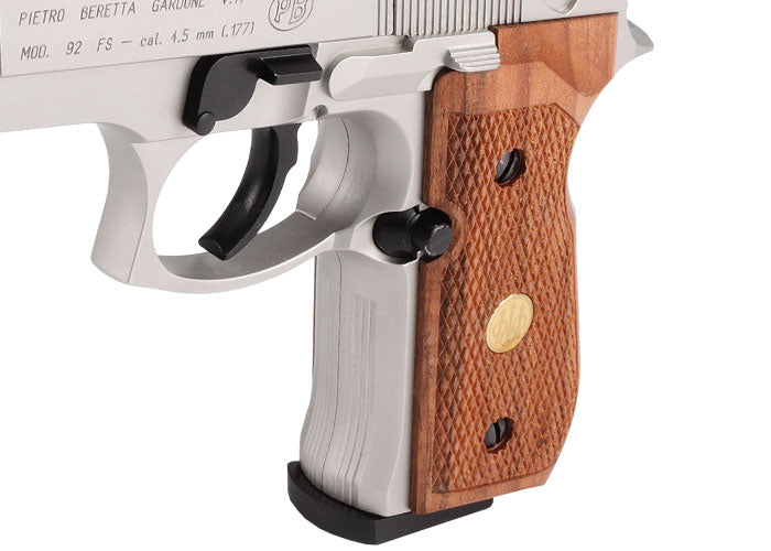 Beretta 92FS, Nickel Air Gun - Caliber 0.177 - FPS 425