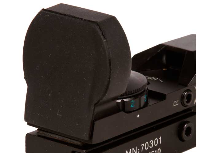 CenterPoint Optics 32mm Open Reflex Sight, 4 Red/Green Reticles, 1 MOA, Weaver Mount