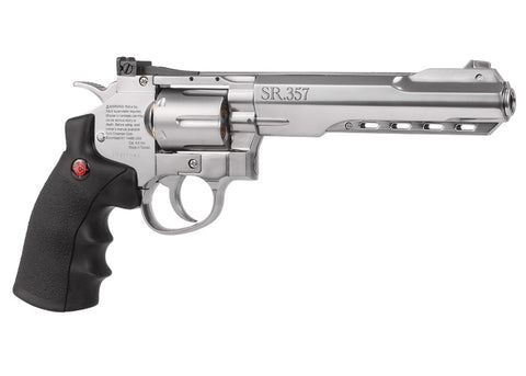 Crosman SR.357 CO2 Revolver, Silver - Caliber 0.177 - FPS 450