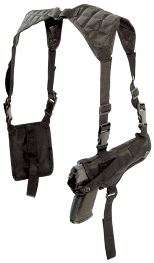 Crosman Shoulder Holster, Black, Mag Pouch, Med-Frame Guns