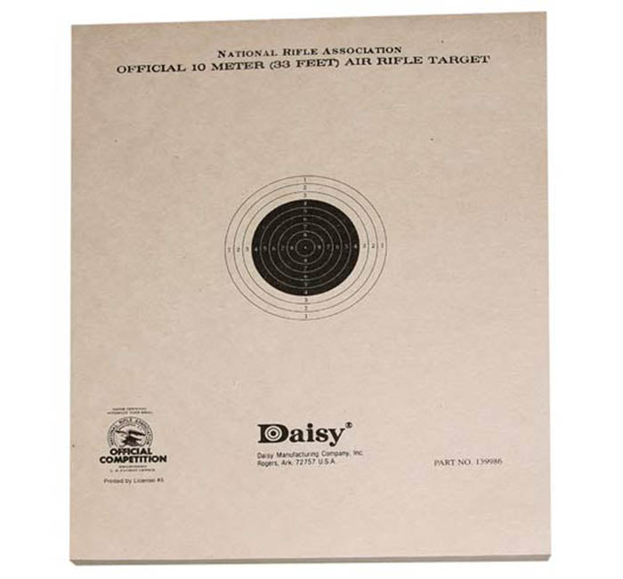 Daisy Official NRA 10-Meter Air Rifle Targets, 50ct