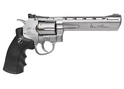 Dan Wesson 6" CO2 Pellet Revolver, Silver - Caliber 0.177 - FPS 426