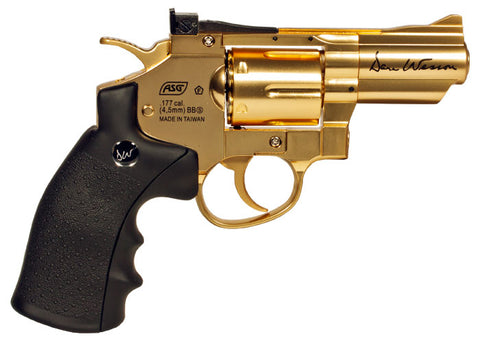 Dan Wesson CO2 BB Revolver, Gold, 2.5" - Caliber 0.177 - FPS 318