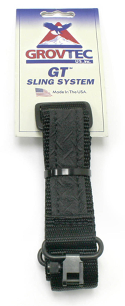 GrovTec Mountaineer Rifle Sling & Swivels, 48"x1.25", Black