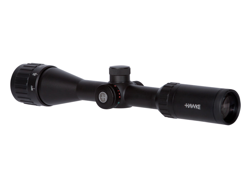 Hawke Sport Optics Vantage 3-9x40 AO Rifle Scope, Ill. Mil-Dot Center Reticle, 1/4 MOA, 1" Mono-Tube