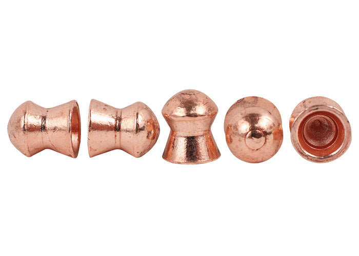 H&N Field Target Trophy Power Copper Plated, .22 Cal, 14.66 Grains, Round Nose, 200ct - Caliber 0.22