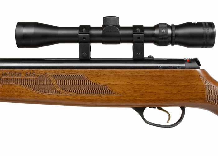 Hatsan 95 Air Rifle Combo, Walnut Stock - Caliber 0.25 - FPS 650