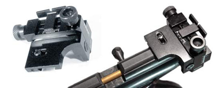 Crosman Williams Rear Sight, Notched Blade, Elevation & Windage Adj., 3/8" Mount