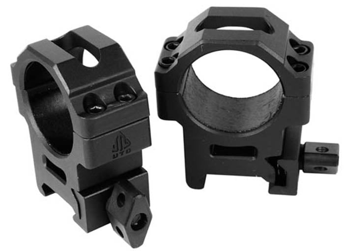 UTG 3-12x44 AO SWAT Accushot Rifle Scope, EZ-TAP, Illuminated Mil-Dot Reticle, 1/4 MOA, 30mm Tube, See-Thru Weaver Rings