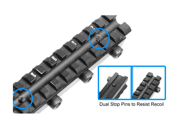 UTG Drooper Scope Rail, 11mm-to-Weaver Adapter, Compensates for Droop & Stops Scope Shift