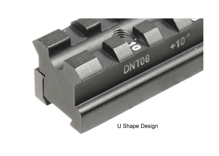 UTG Drooper Scope Rail, 11mm-to-Weaver Adapter, Compensates for Droop & Stops Scope Shift