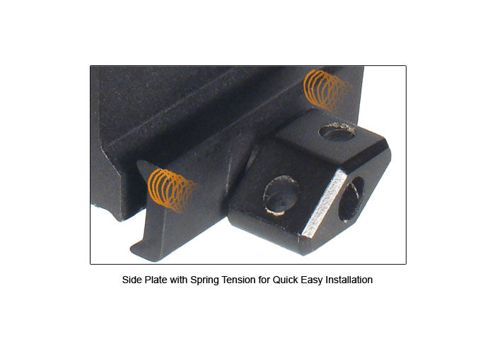 UTG 3-Slot Medium-Profile Compact Riser Mount, 0.83" High, Black