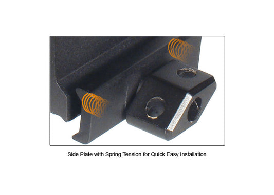 UTG 3-Slot Medium-Profile Compact Riser Mount, 0.83" High, Black