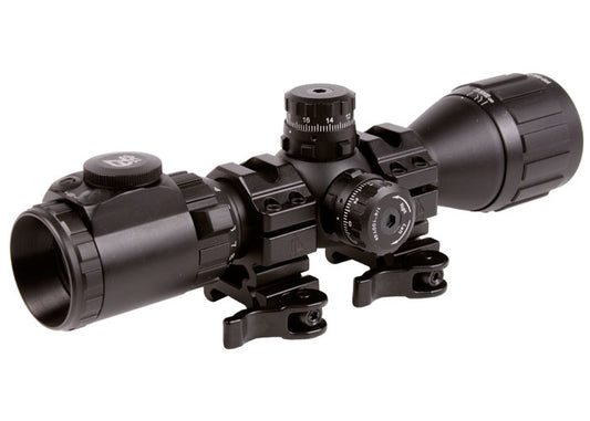 UTG 3-9x32 AO Bug Buster Rifle Scope, EZ-TAP, Illuminated Mil-Dot Reticle, 1/4 MOA, 1" Tube, Weaver/Picatinny Rings