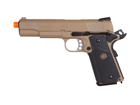 WE Full Metal 1911 MEU Desert Gas Pistol - Caliber 0.24 - FPS 325