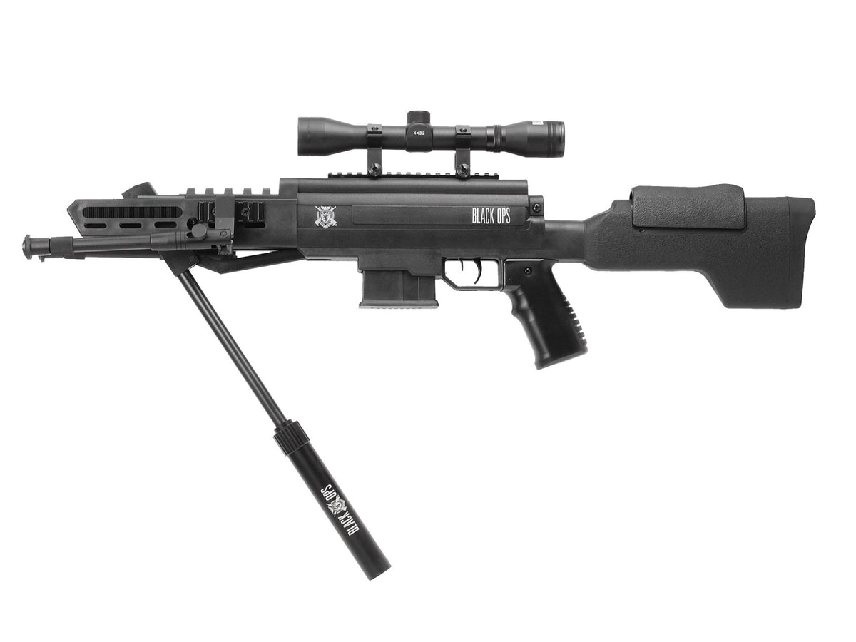 Black Ops Tactical Sniper Air Rifle Combo - Caliber 0.22 - FPS 1000