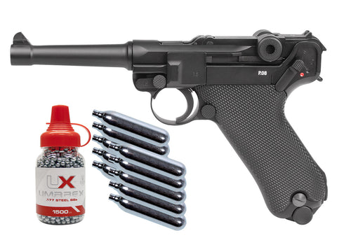 Legends Blowback P08 CO2 Pistol Kit, Full Metal - Caliber 0.177 - FPS 300