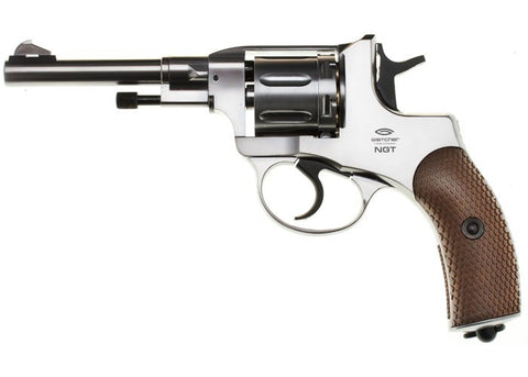 Nagant  NGT F CO2 BB Revolver, Silver - Caliber 0.177 - FPS 403