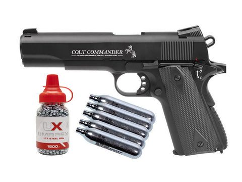 Colt Commander BB CO2 Blowback Pistol Kit - Caliber 0.177 - FPS 325