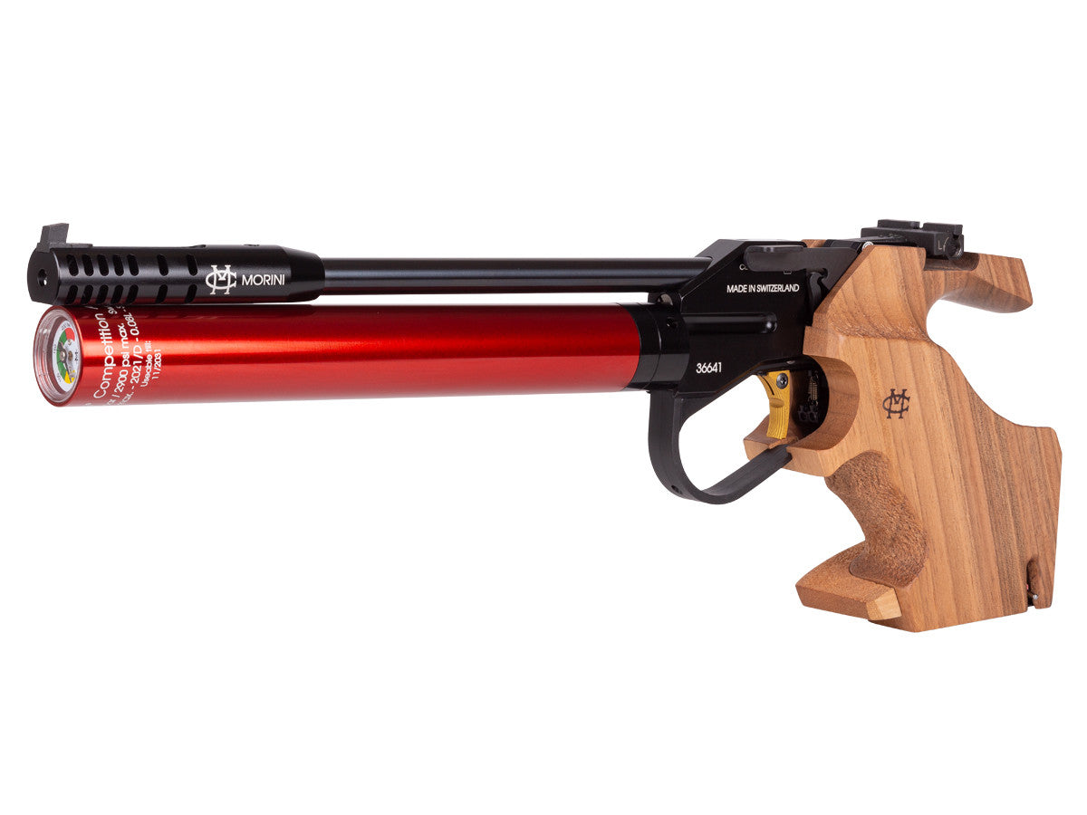 Morini MOR-162EI pistol, large RH grip, electronic trigger, analog pressure gauge - Caliber 0.177 - FPS 500