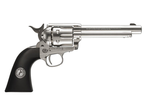 Colt SAA CO2 Pellet Revolver, Nickel - Caliber 0.177 - FPS 380