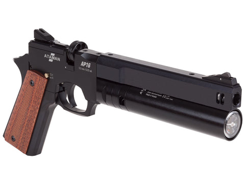 Ataman AP16 Regulated Compact Air Pistol, Black - Caliber 0.22 - FPS 590