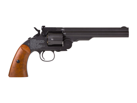 Barra Schofield No. 3 CO2 BB revolver with two sets grips (polymer faux wood and ivory) - Caliber 0.177 - FPS 445